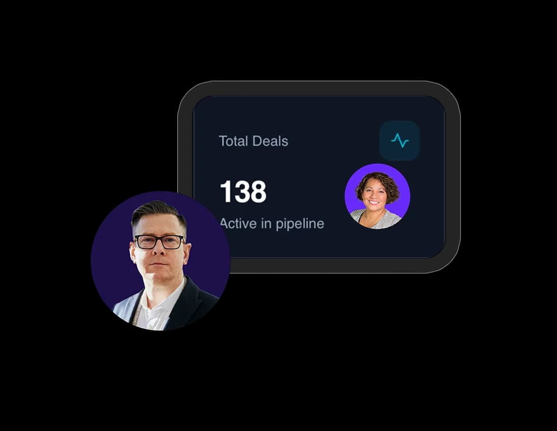 ValueNova Total Deals tile showing 138 active in pipeline, with deal-team avatars.